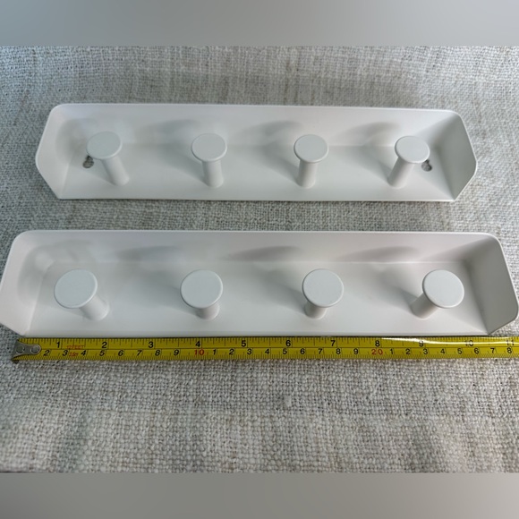 2 ct IKEA White Wall-Mounted hooks rack Screws included - Picture 3 of 7